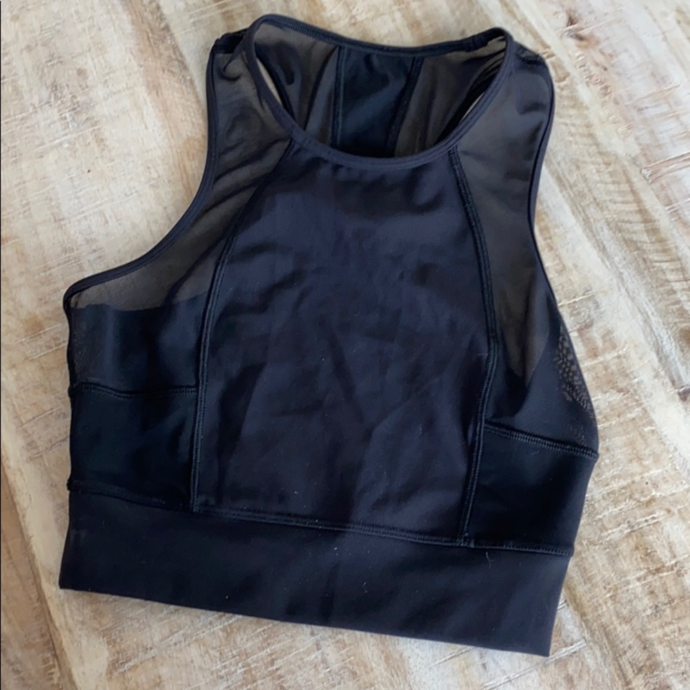 Lululemon black crop top tank